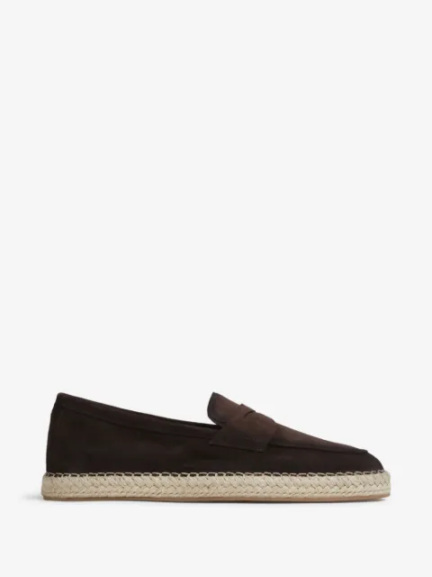 Santoni leather loafers