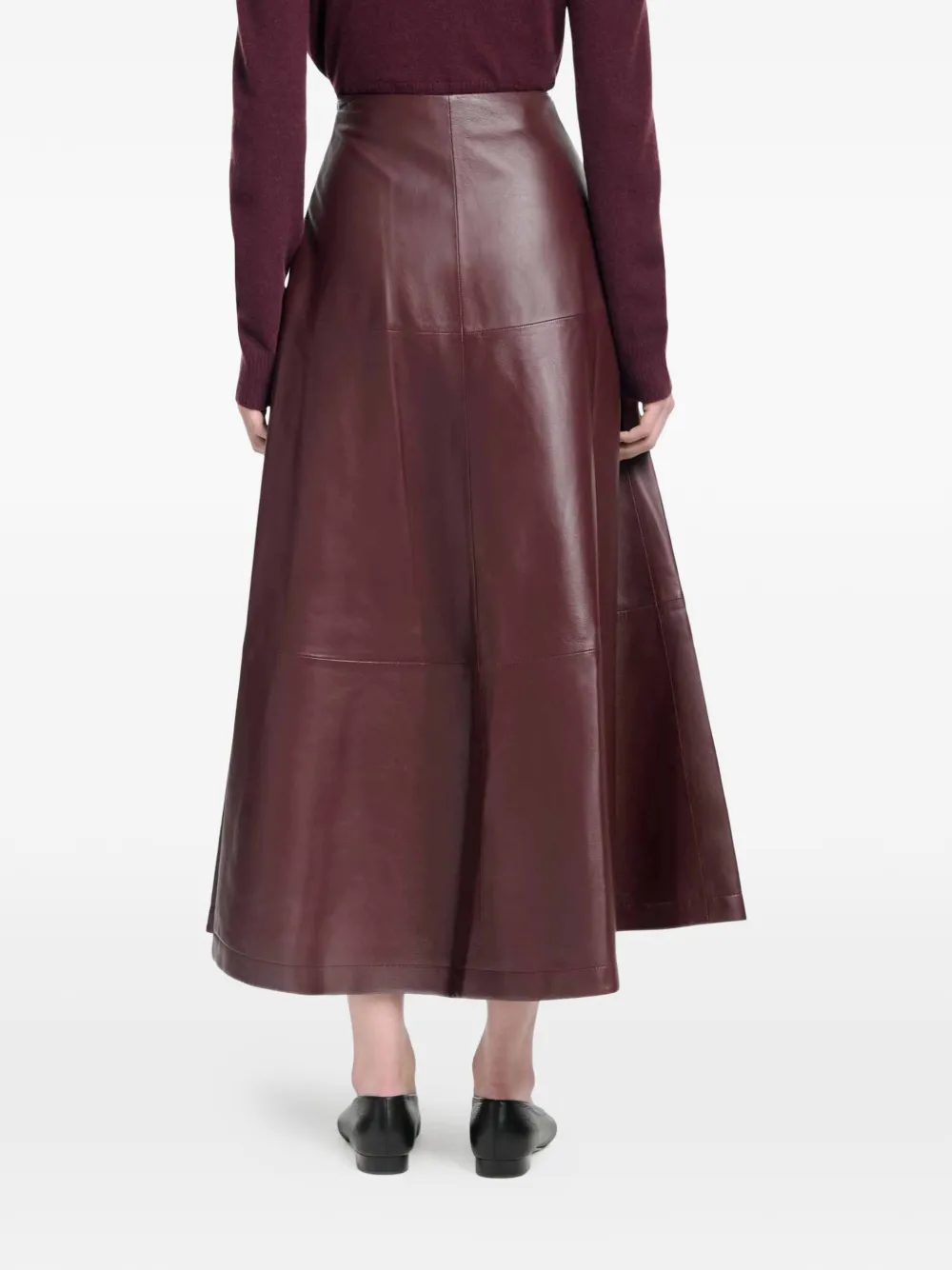 Varda Flared Lambskin Skirt