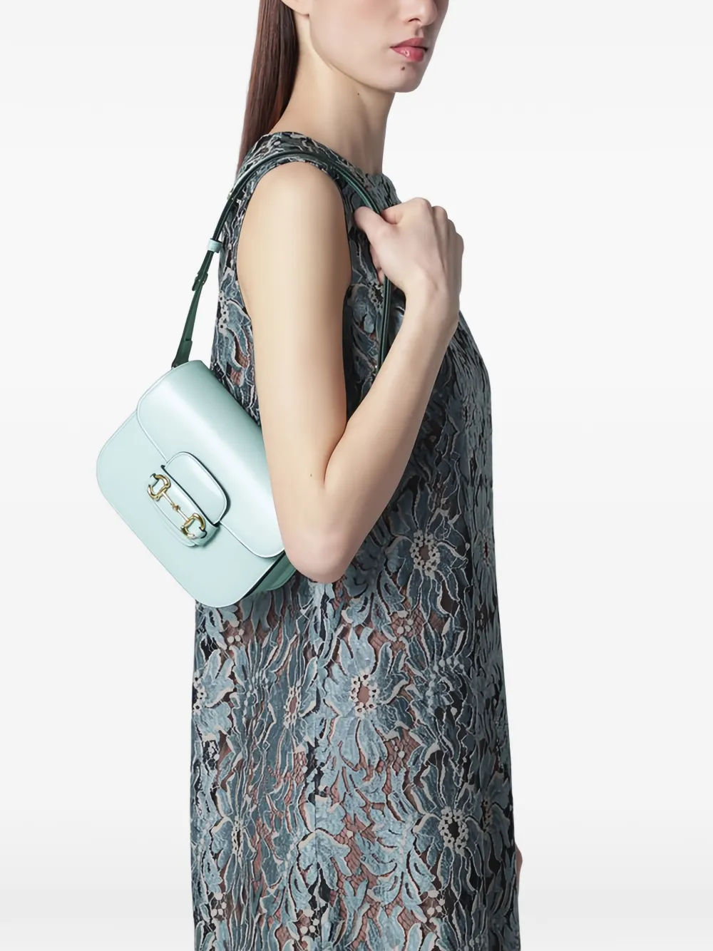 Gucci Horsebit 55 schoudertas Blauw