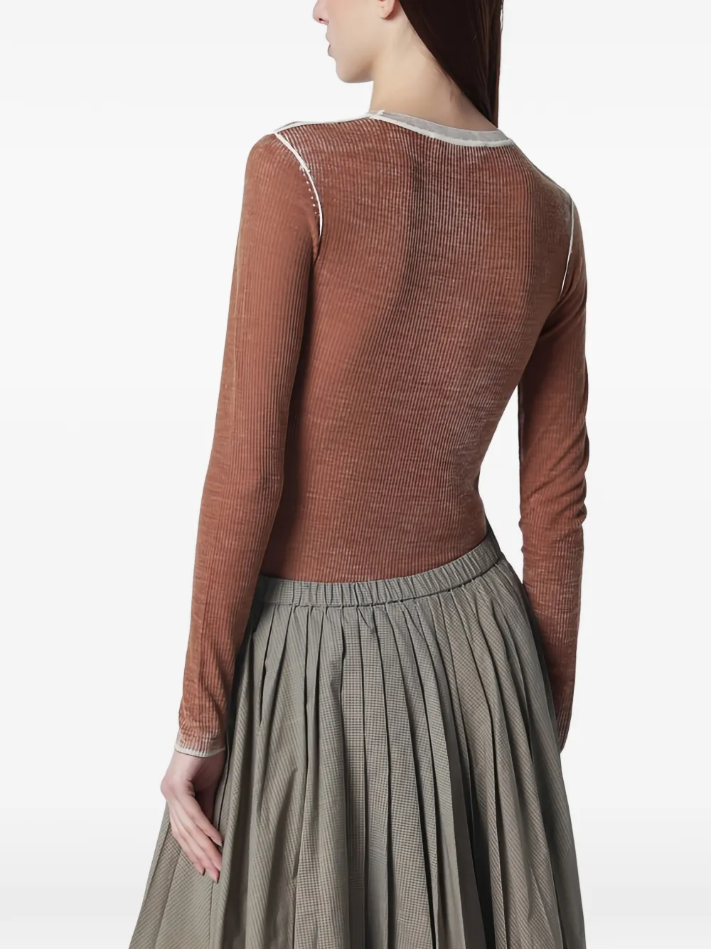  6397 Long-sleeve Sweater - Brown 