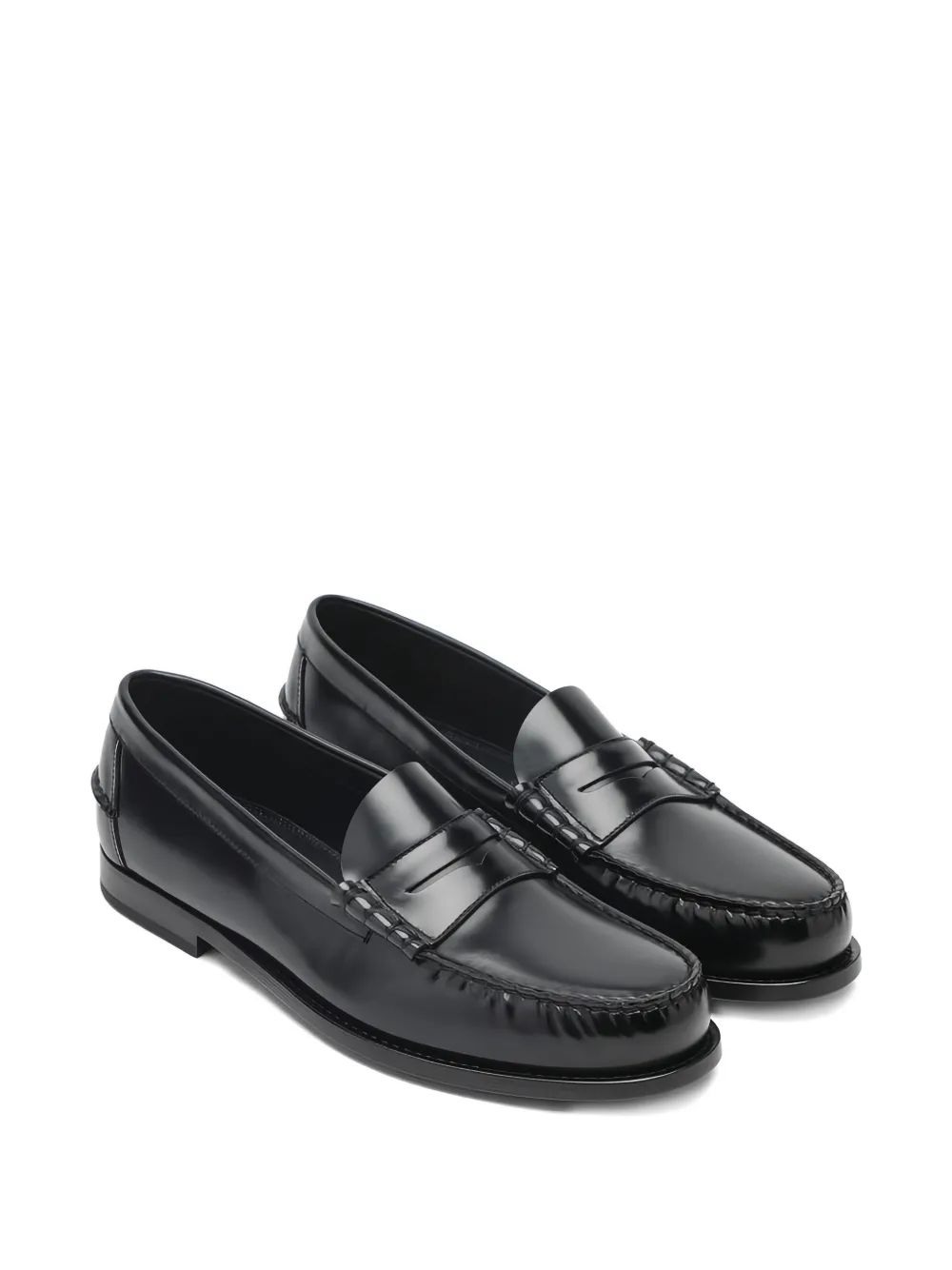 Church's Loafers met tonaal stiksel en penny bandje Zwart