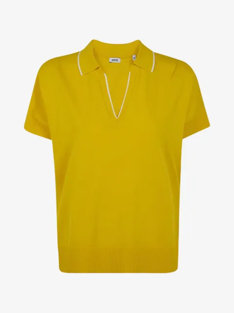 ASPESI contrast-trim polo top