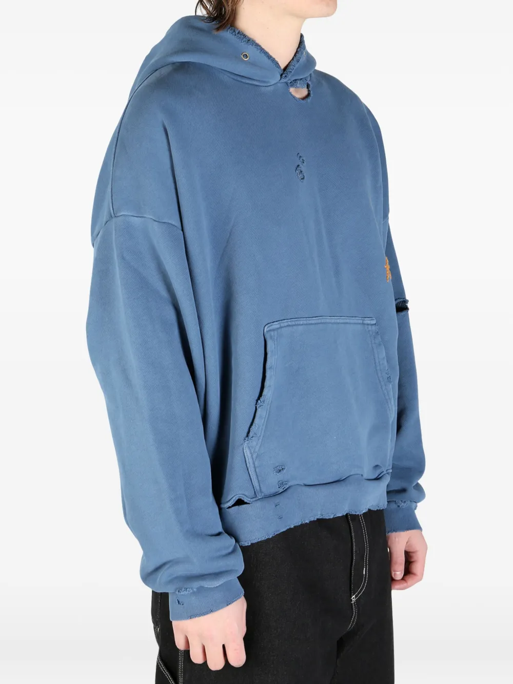  Paly Sudadera Con Efecto Envejecido - Azul 