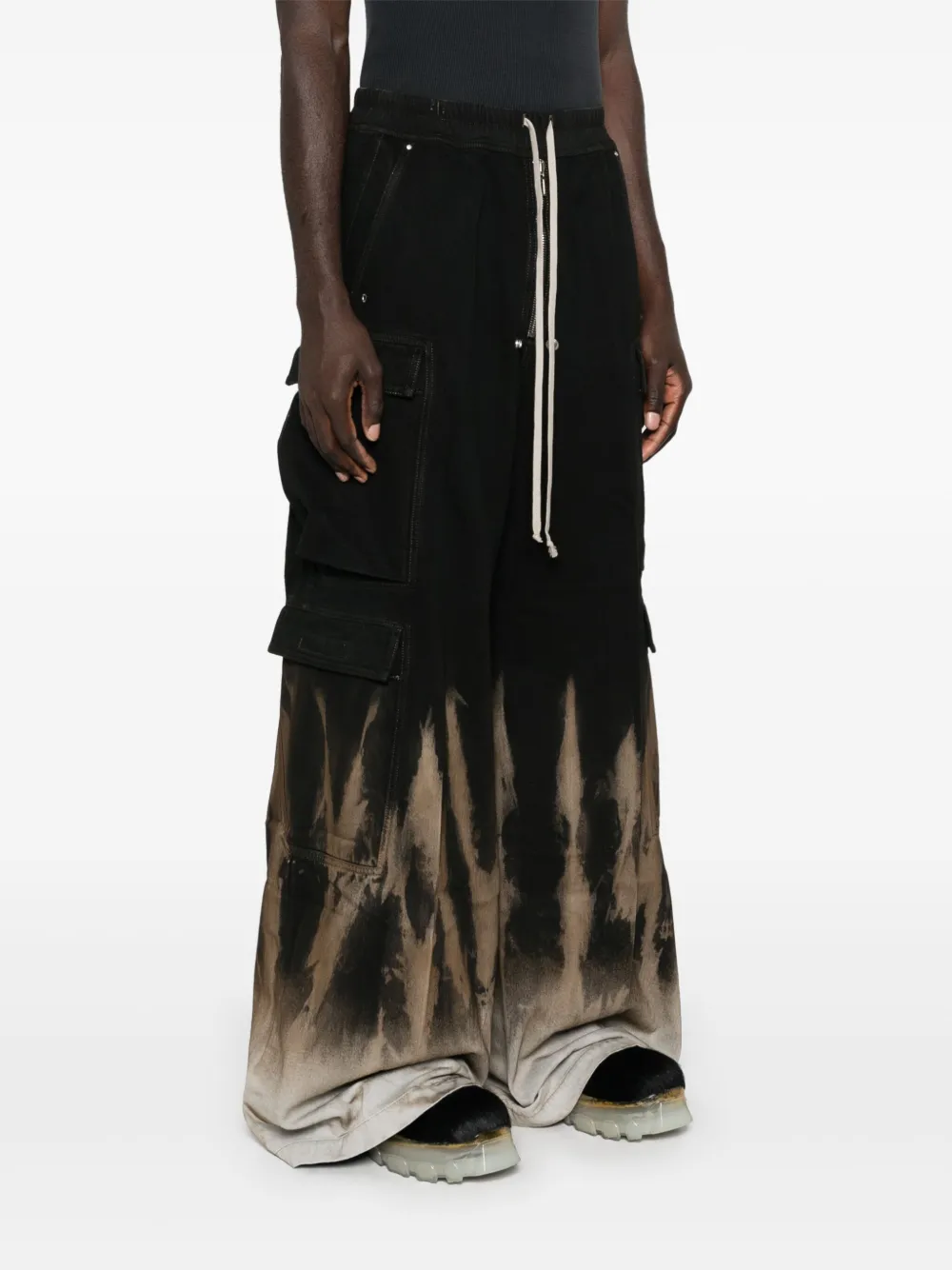 Rick Owens DRKSHDW Double Cargo Jumbo Belas jeans Zwart
