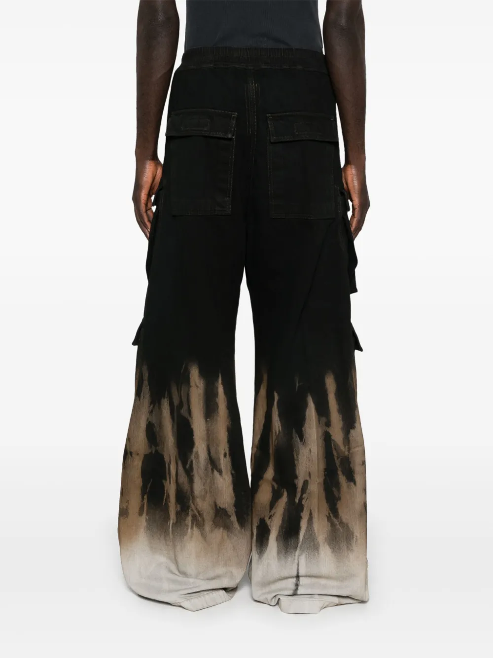 Rick Owens DRKSHDW Double Cargo Jumbo Belas jeans Zwart