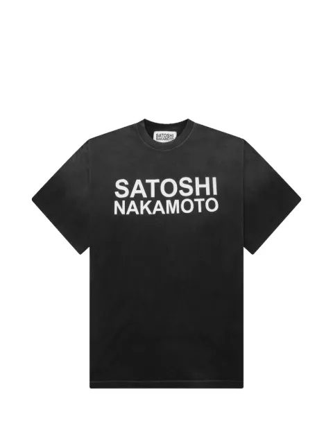 SATOSHI NAKAMOTO T-Shirt mit Logo-Print