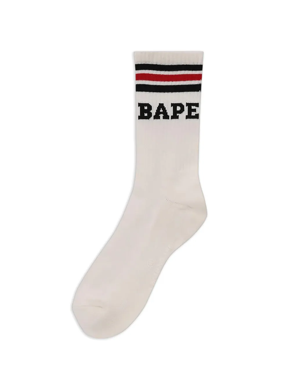 A BATHING APE® stripe socks - Bianco