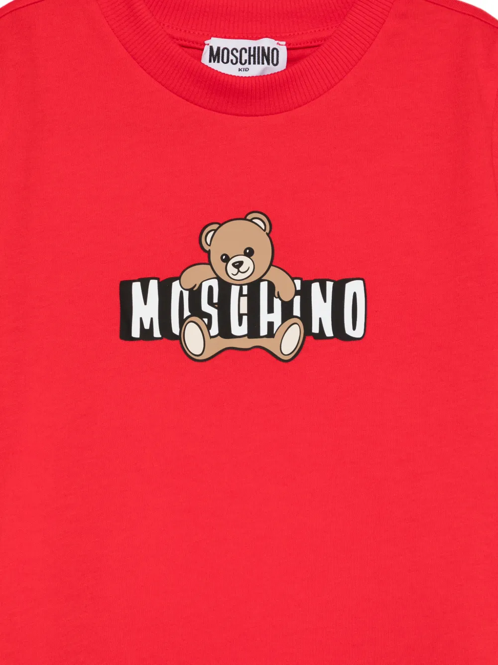 Moschino Kids T-shirt met teddybeerprint Rood