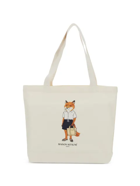 Maison Kitsuné Fox-print tote bag