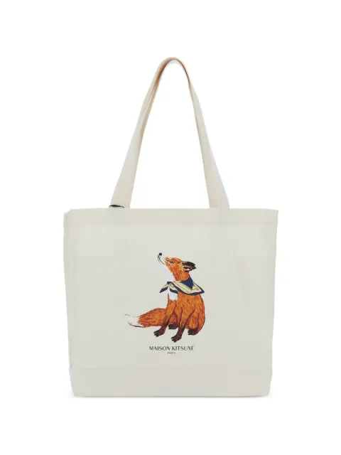 Maison Kitsuné Fox-print tote bag