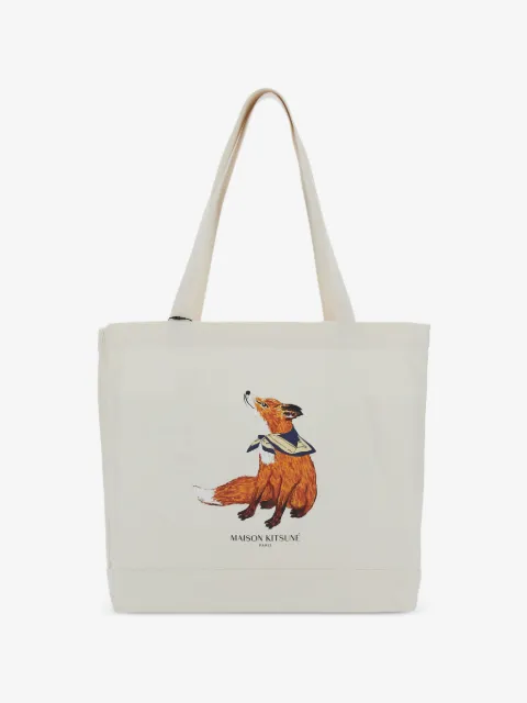 Maison Kitsuné Fox-print tote bag