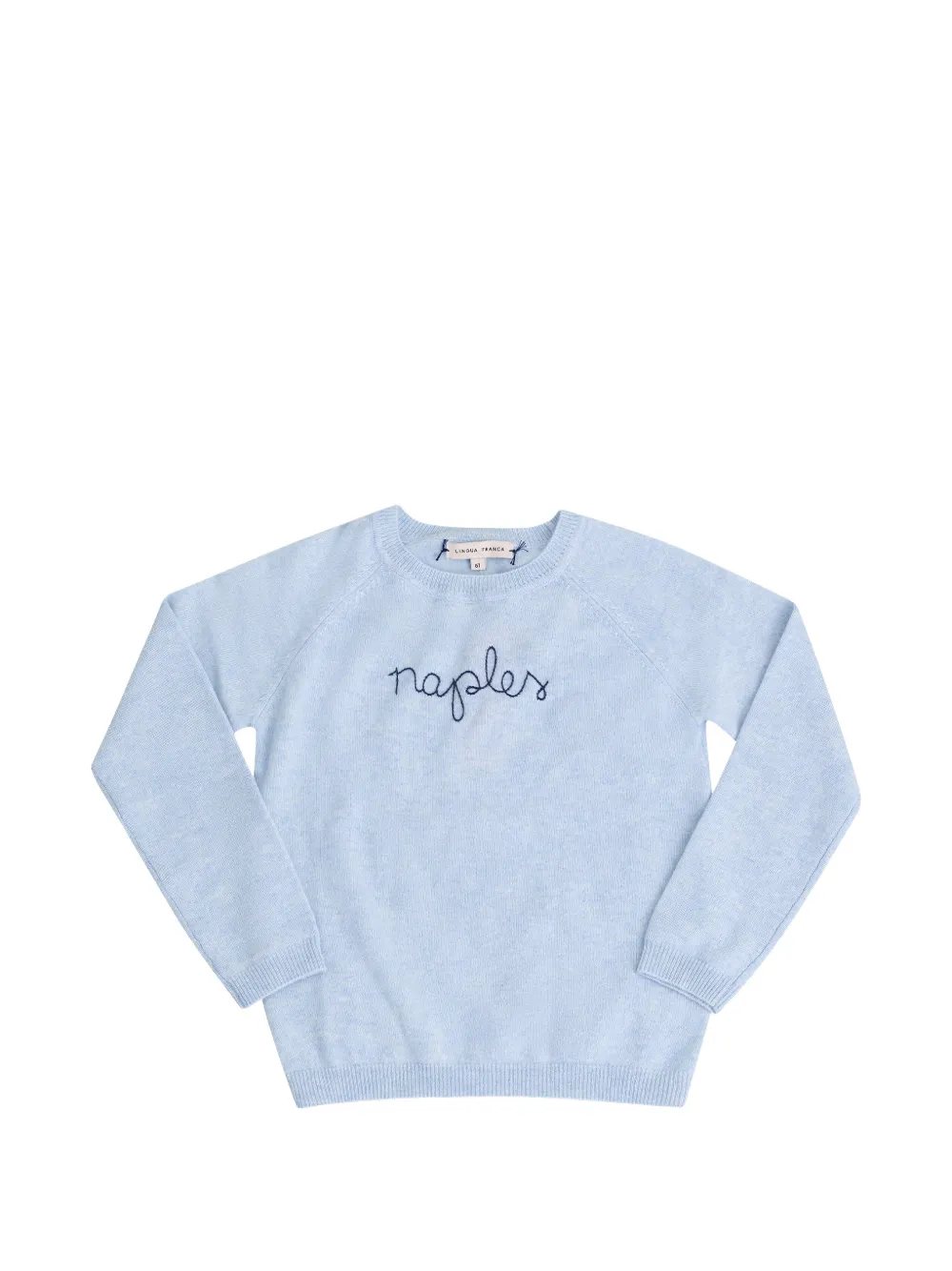 Lingua Franca Naples embroidered crewneck sweater - Blu