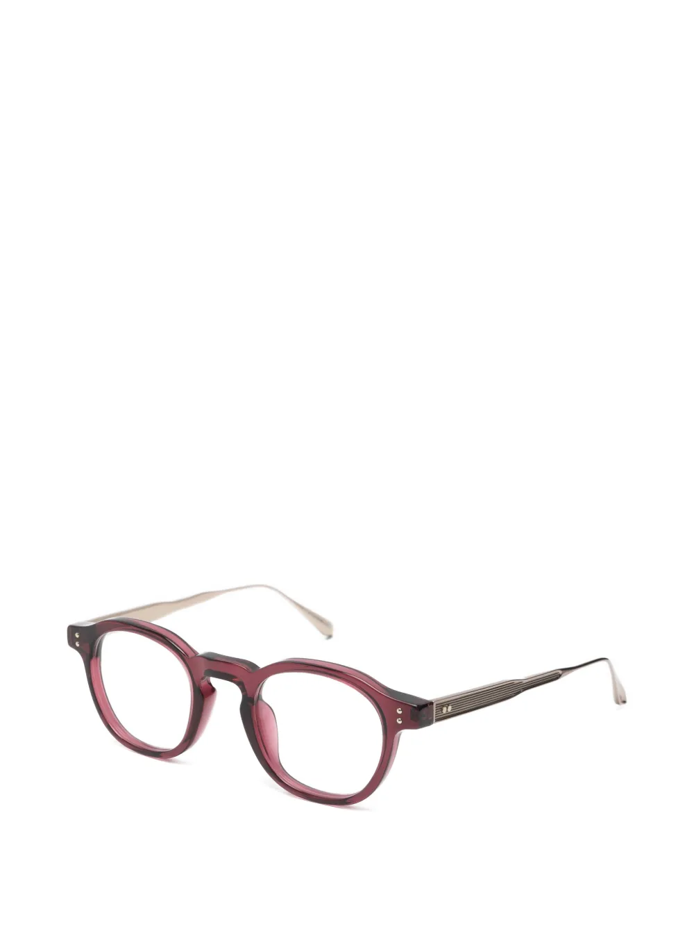 Linda Farrow Bril met rond montuur Rood