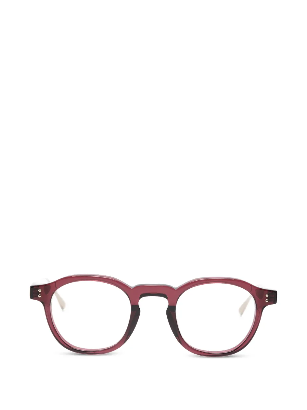 Linda Farrow Occhiali tondi - Rosso