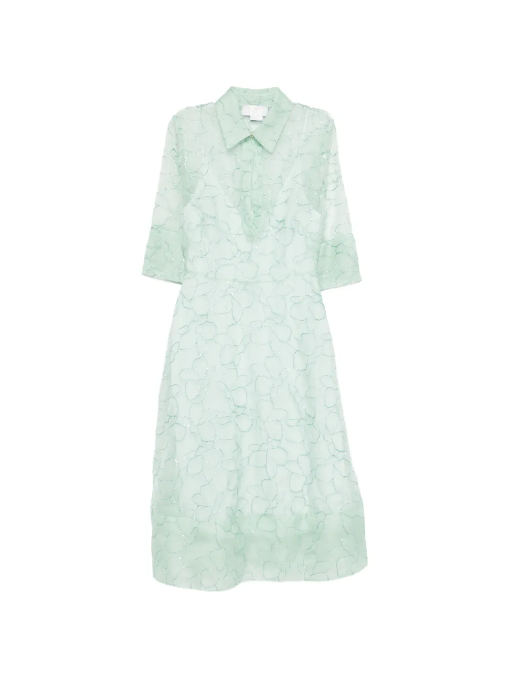Genny sequin floral dress - Verde