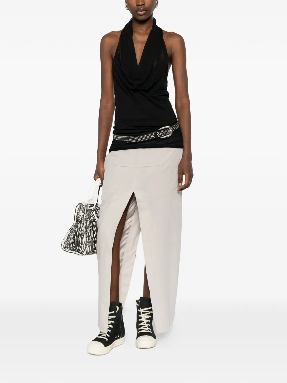  Rick Owens Sunburn Halter Top - Black 