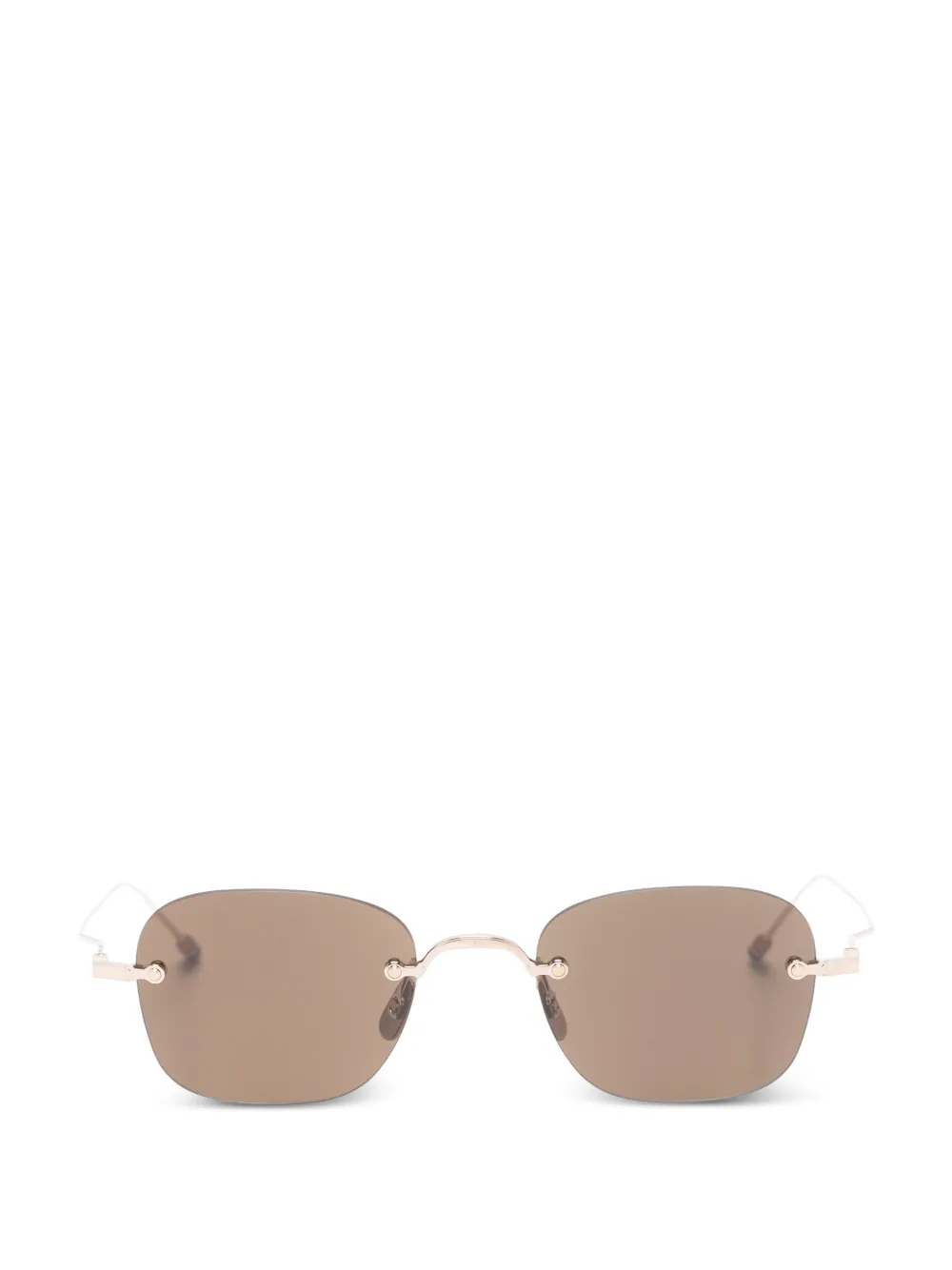 Thom Browne Eyewear rimless square sunglasses - Argento