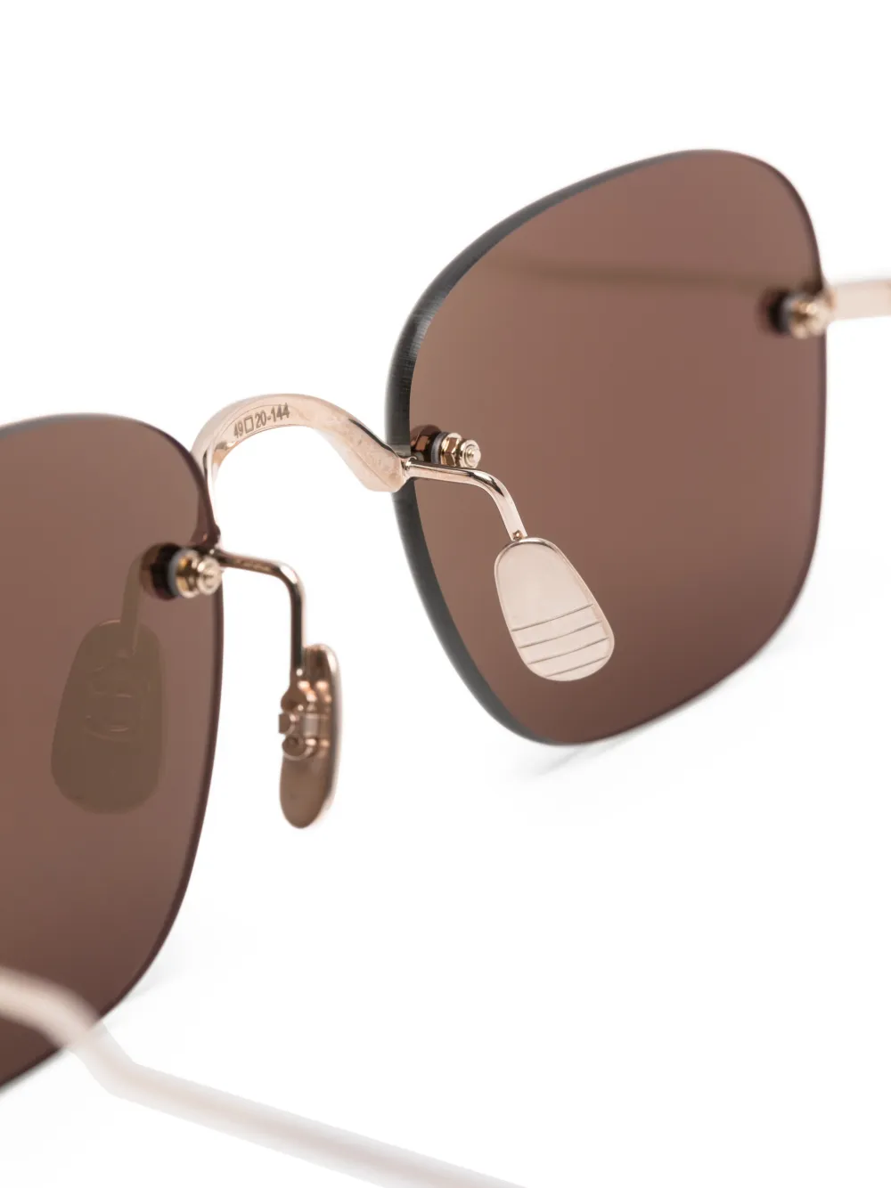 Thom Browne Eyewear Zonnebril met vierkant montuur Zilver