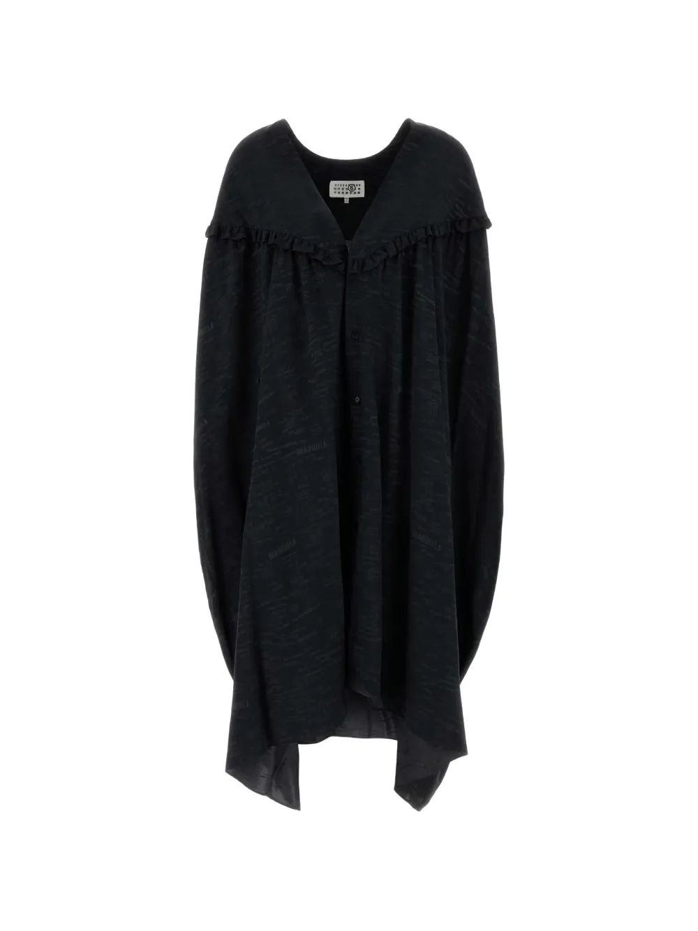 MM6 Maison Margiela V-neck shirt dress - Schwarz