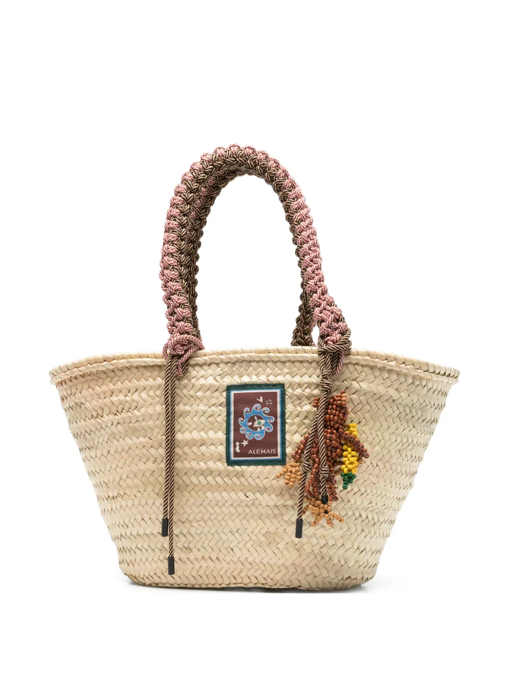 ALEMAIS maxi macrame basket tote bag - Toni neutri
