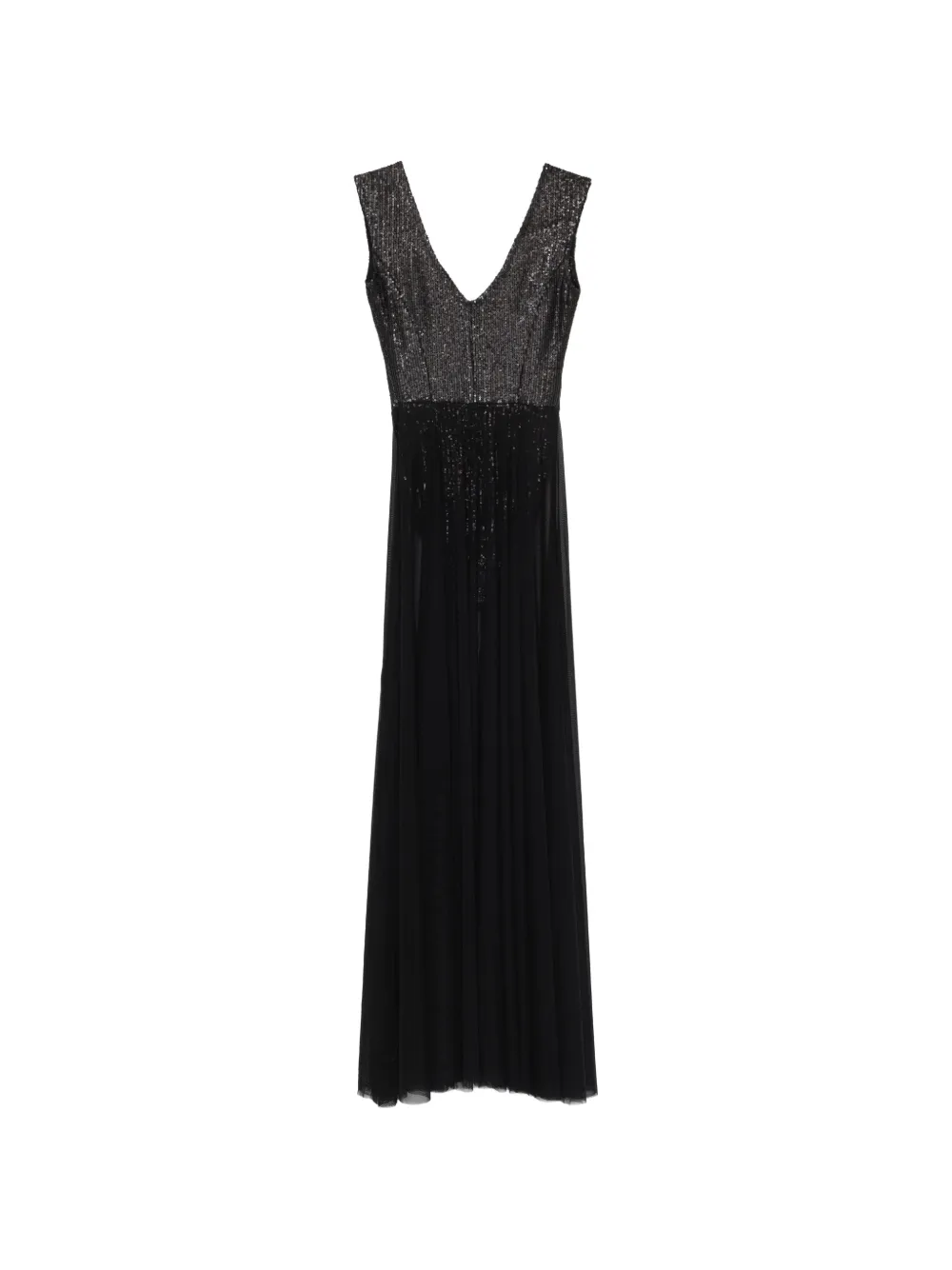 Norma Kamali sequin-embellished V-neck maxi dress - Nero