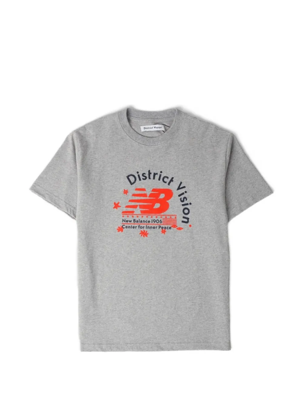 District Vision x New Balance California cotton T-shirt - Grigio