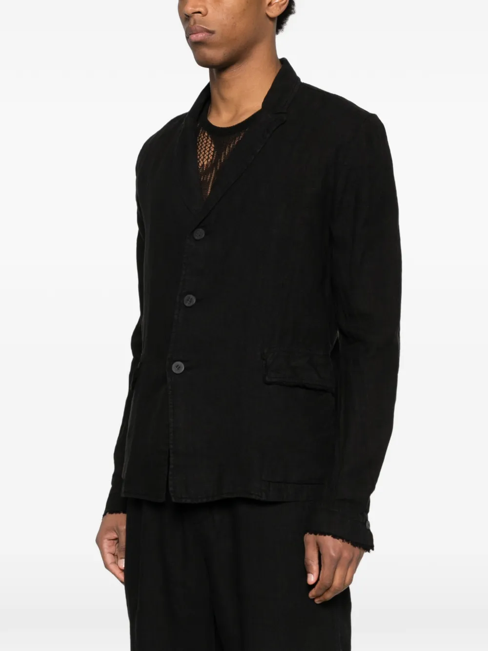  Thom Krom Button-front Blazer - Black 