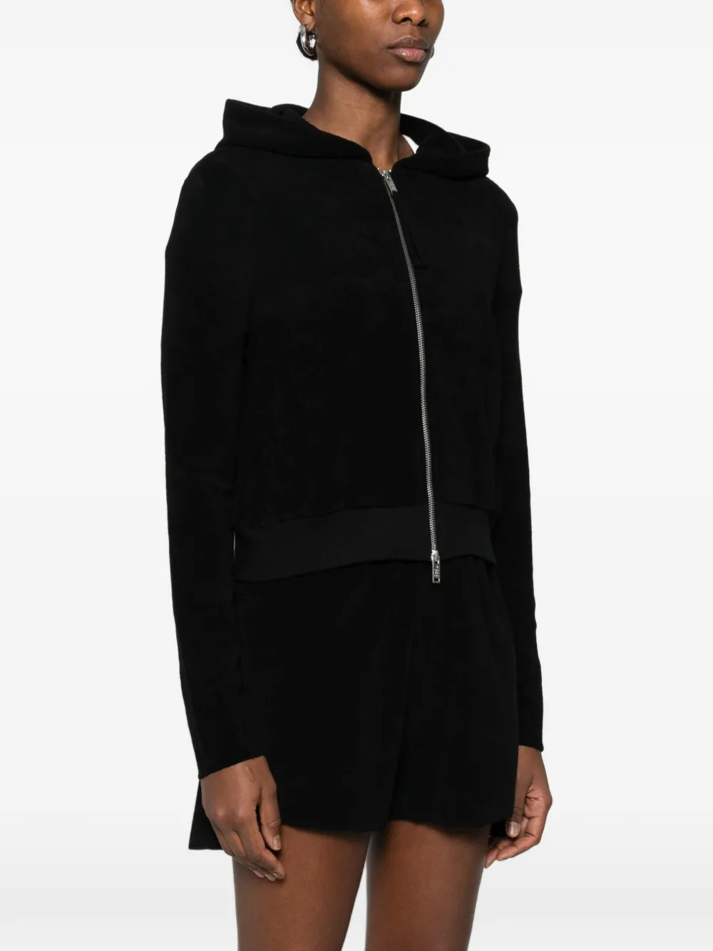  Thom Krom Zip-up Hoodie - Black 