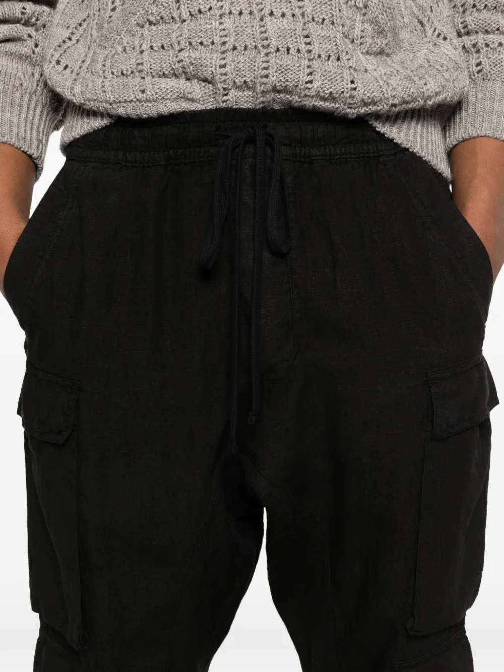 Thom Krom Broek met cargo zak Zwart