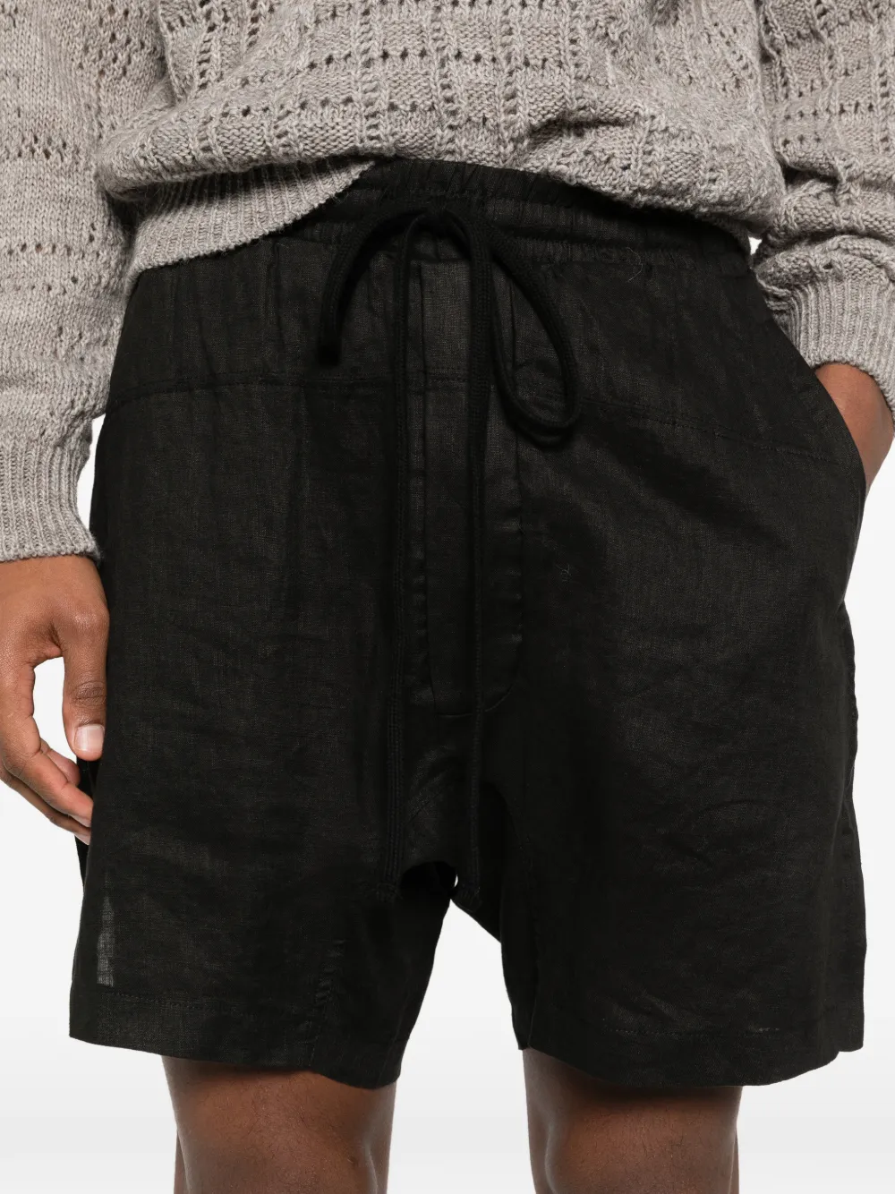 Thom Krom Shorts met trekkoord Zwart
