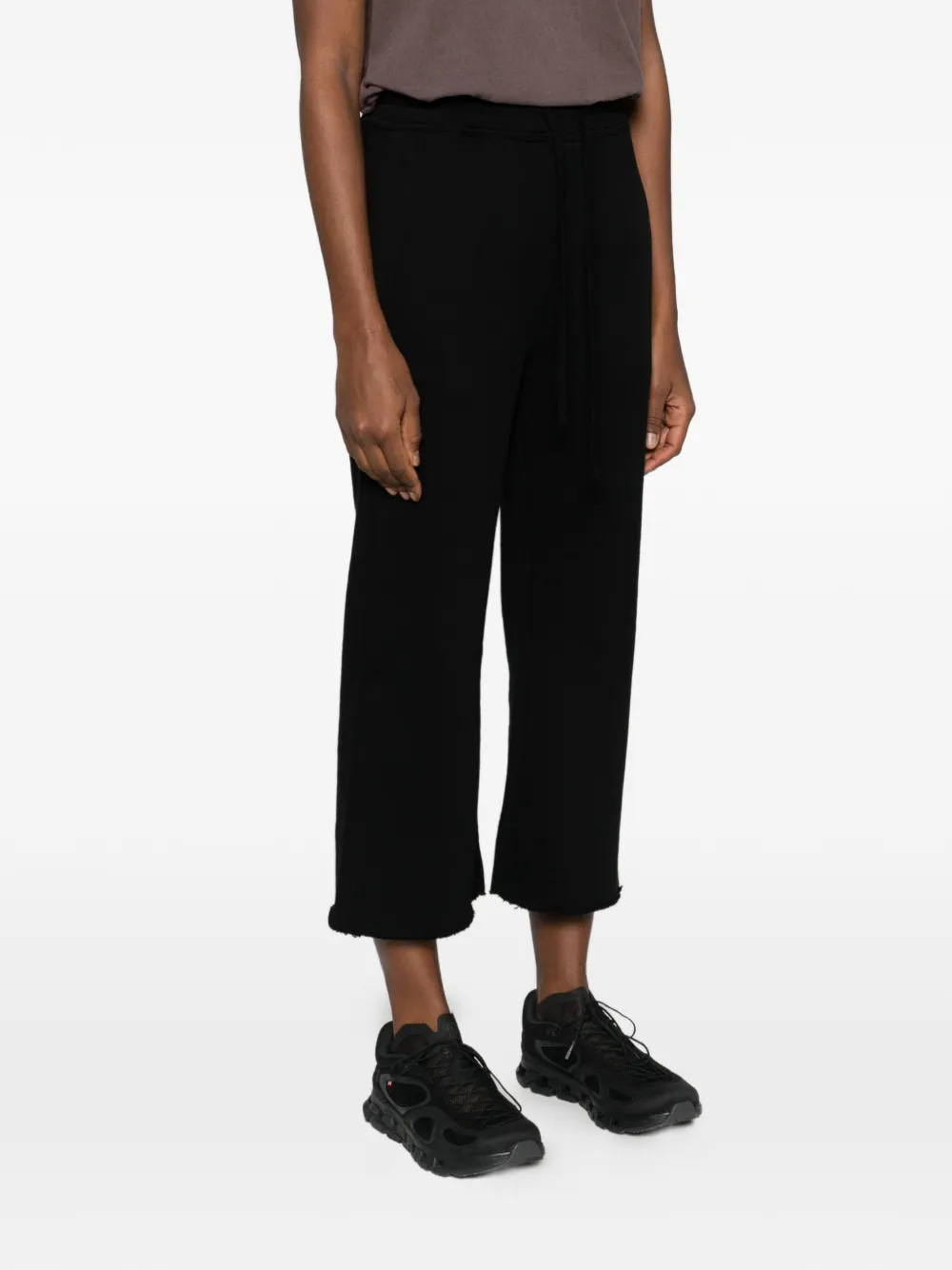 Thom Krom Drawstring-fastening Raw-hem Track Pants - Black 