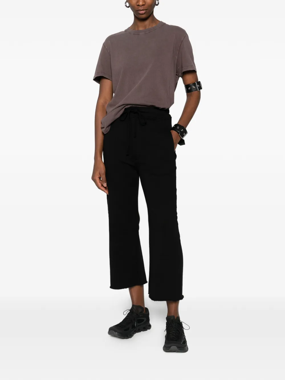  Thom Krom Drawstring-fastening Raw-hem Track Pants - Black 