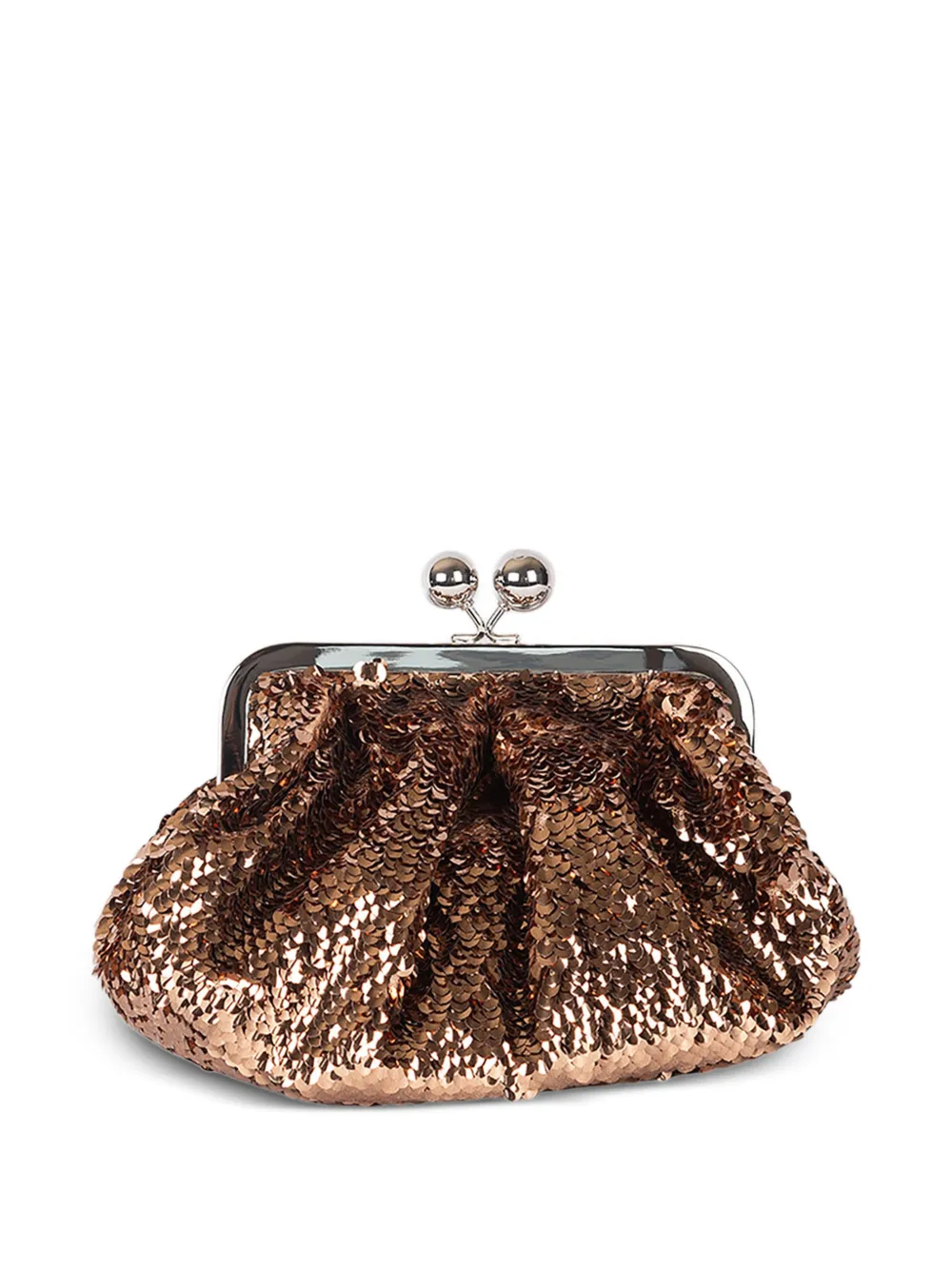  Weekend Max Mara Small Pasticcino Sequin Clutch Bag - Brown 