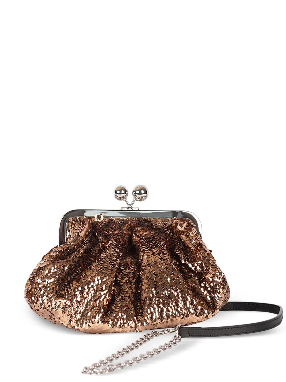 Weekend Max Mara Small Pasticcino sequin clutch bag - Marrone