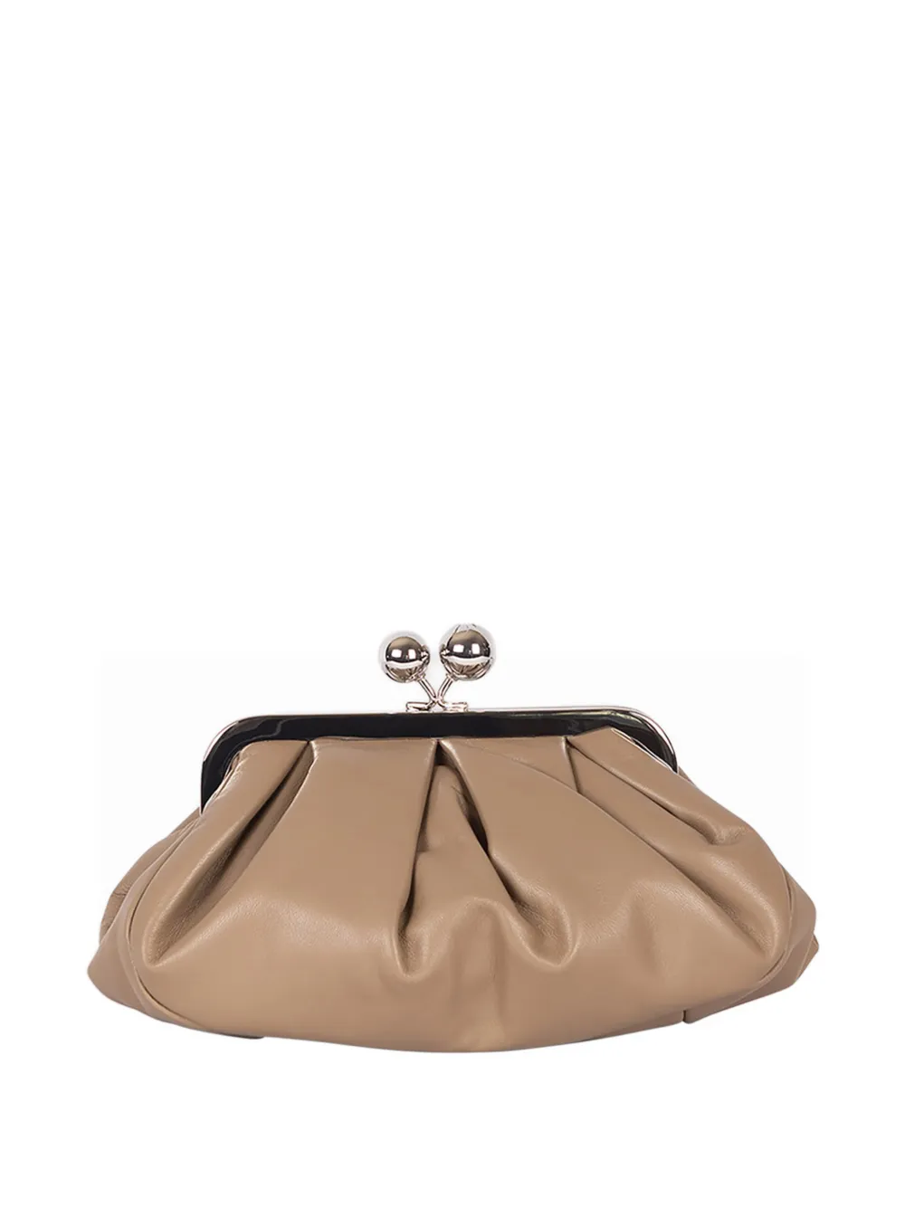 Weekend Max Mara Small Pasticcino gathered frame clutch bag - Toni neutri