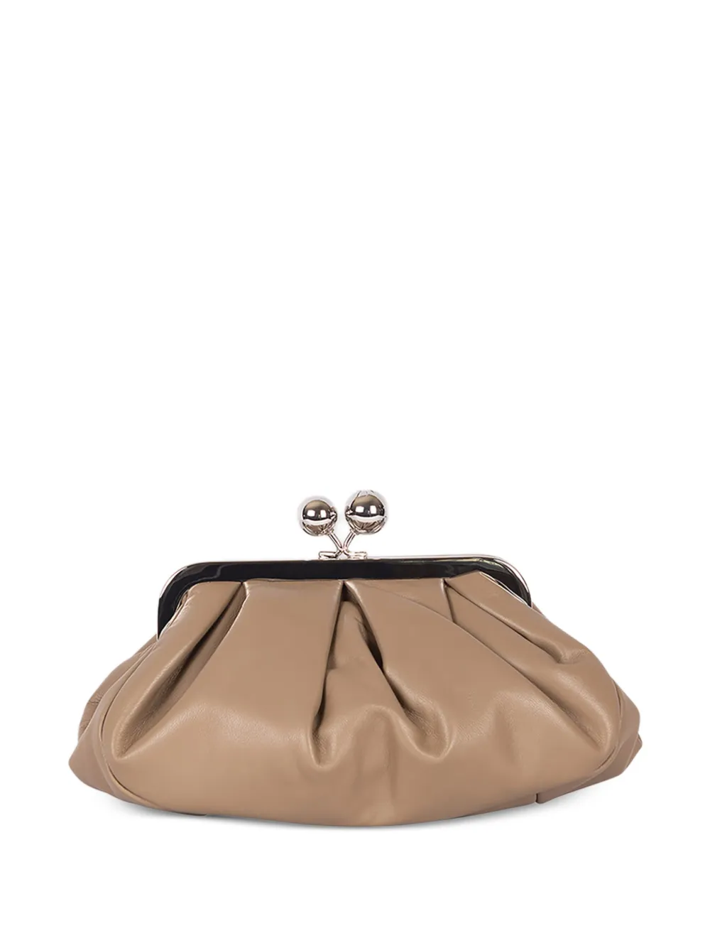 Weekend Max Mara Small Pasticcino gathered frame clutch bag - Toni neutri