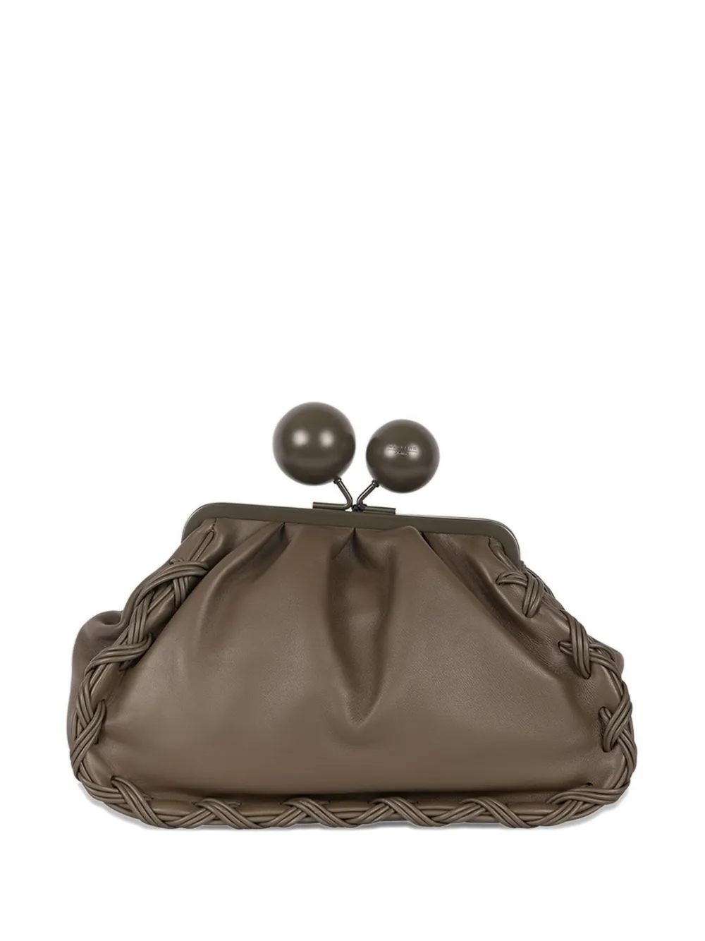 Weekend Max Mara Medium Pasticciono braided detail kiss-lock clutch bag - Verde