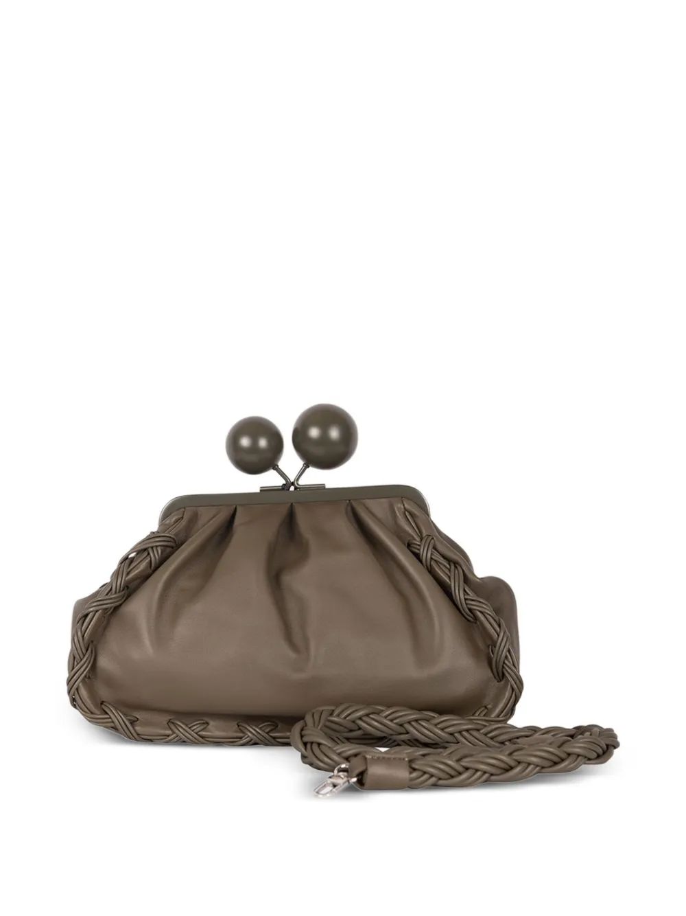  Weekend Max Mara Medium Pasticciono Braided Detail Kiss-lock Clutch Bag - Green 