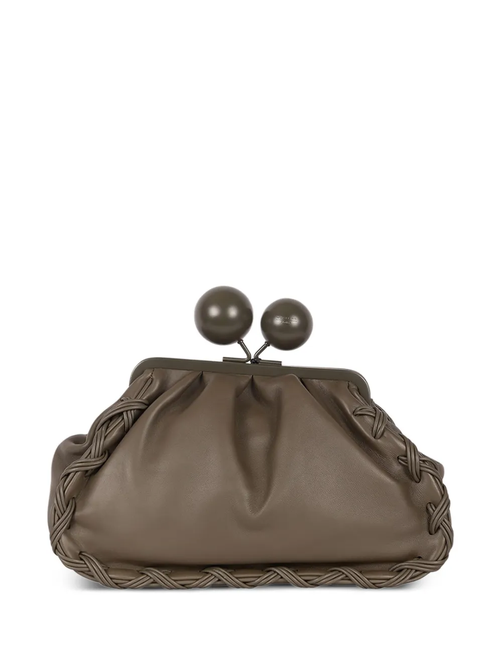 Weekend Max Mara Medium Pasticciono braided detail kiss-lock clutch bag - Verde
