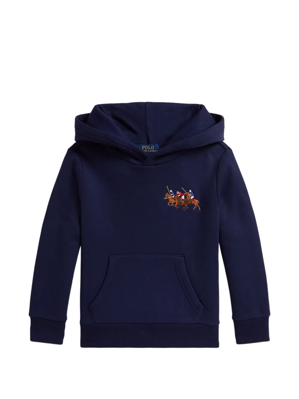 POLO RALPH LAUREN KIDS embroidered hoodie - Blu