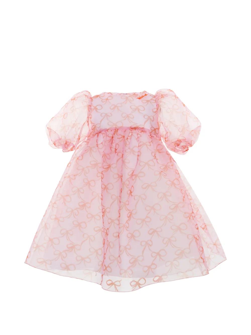 Mi Mi Sol puff-sleeve bow dress - Rosa