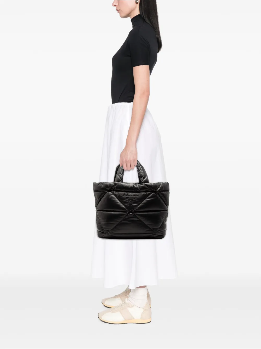 2013-2025 Large Quilted Nappa Padded Tote Bag