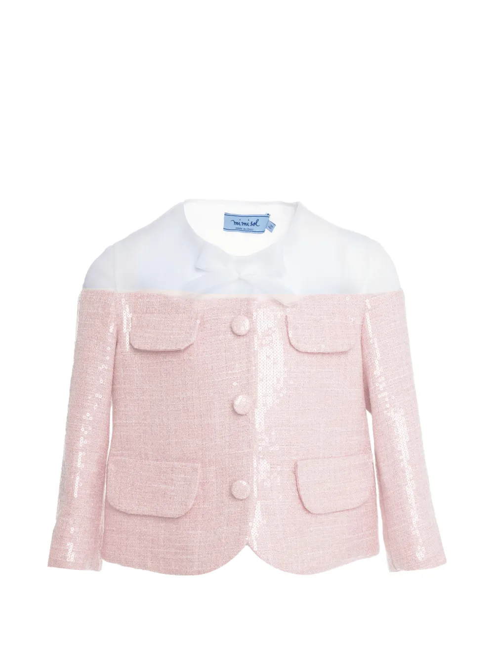Mi Mi Sol sequin bow jacket - Rosa