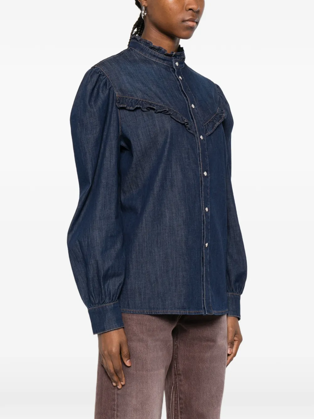 TWINSET Blouse met ruches Blauw