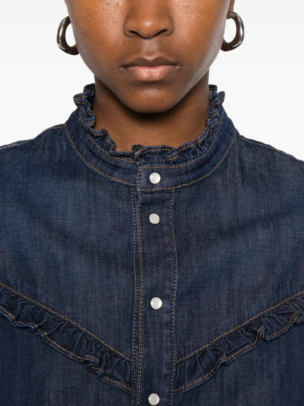 TWINSET Blouse met ruches Blauw