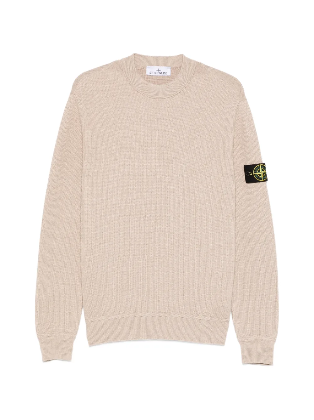 Stone Island logo patch crew-neck sweater - Toni neutri
