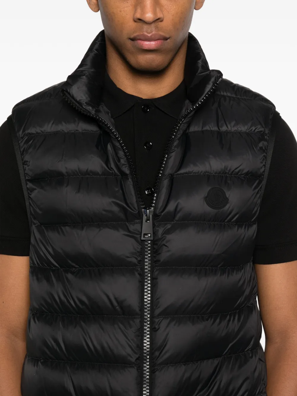 Moncler Deneb gewatteerde bodywarmer Zwart