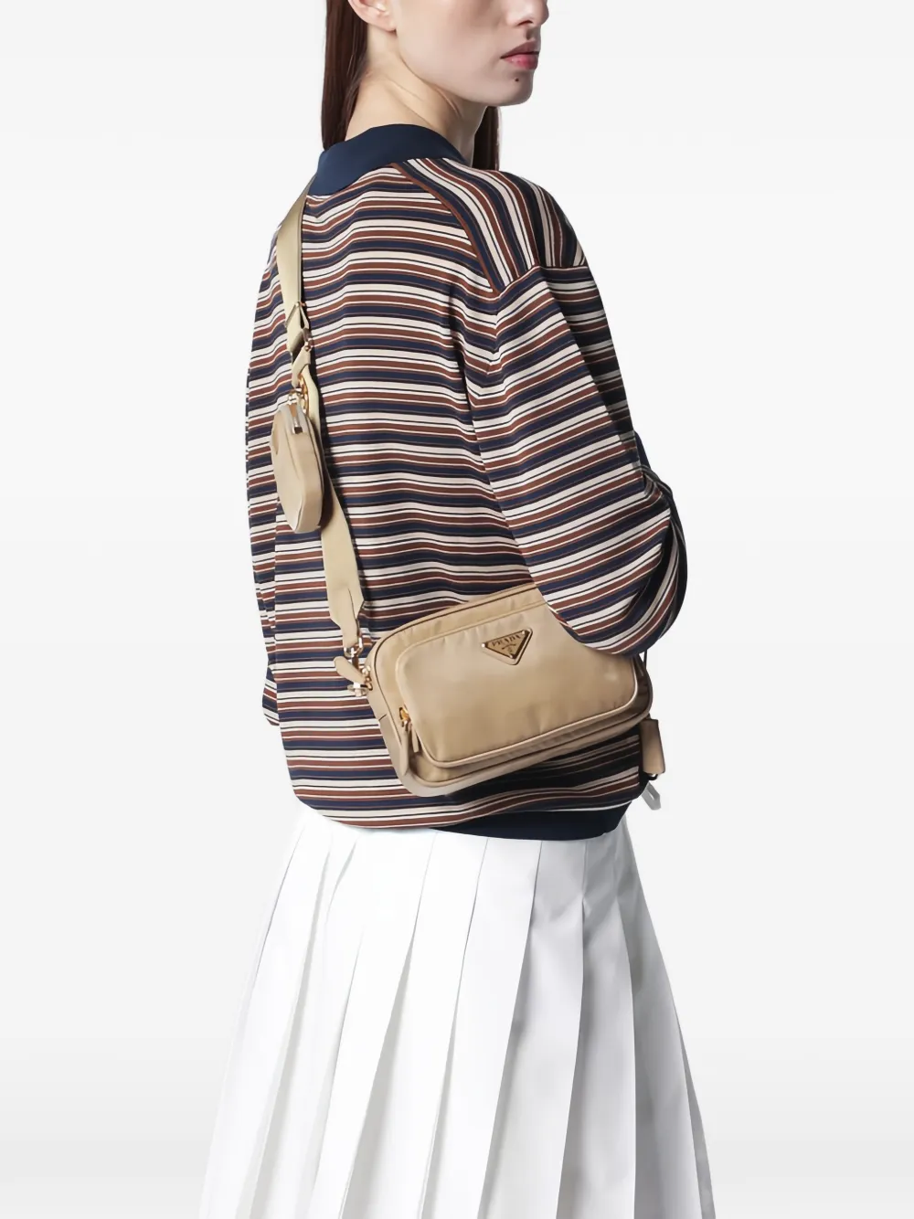  Prada Triangle-logo Cross-body Bag - Neutrals 