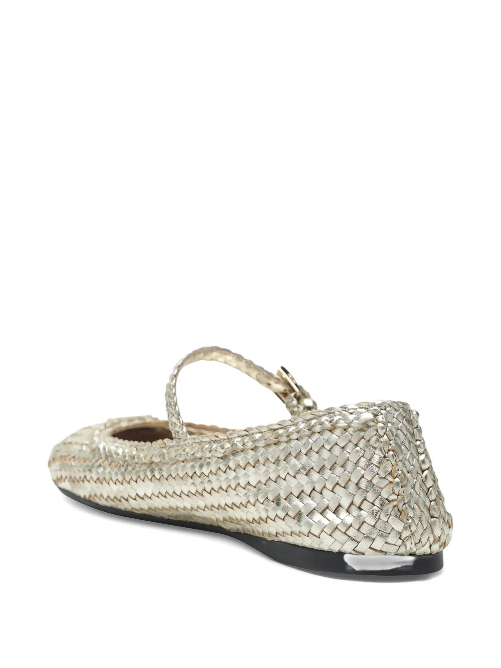 Prada woven ballet flats Goud