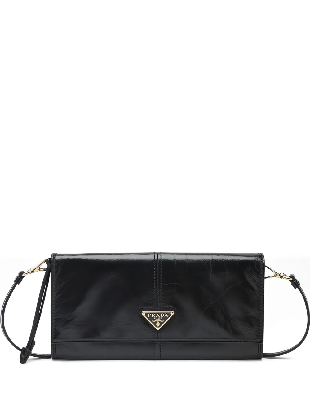 Prada Clutch con logo - Nero